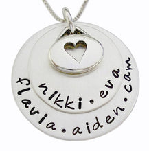 Load image into Gallery viewer, Personalized Stacked Necklace with Oval Charm