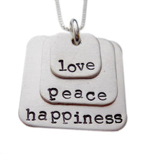 Load image into Gallery viewer, Personalized Stacked Square Family Necklace