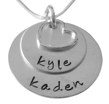 Load image into Gallery viewer, Personalized Stacked with Open Heart