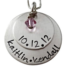 Load image into Gallery viewer, Personalized Twins Necklace Sterling Silver