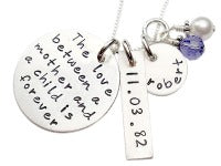 Load image into Gallery viewer, Stamped Love between a Mother and a Child Necklace