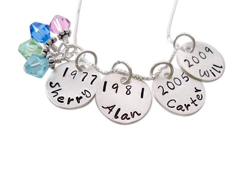 Hand Stamped Mommy Necklace