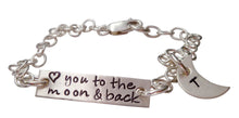 Load image into Gallery viewer, Personalized I Love You to the Moon and Back Bracelet
