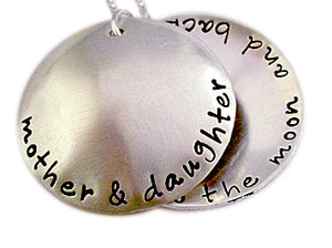 Personalized Hand Stamped Mother Daughter Locket
