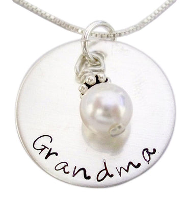 Stamped Grandma Necklace