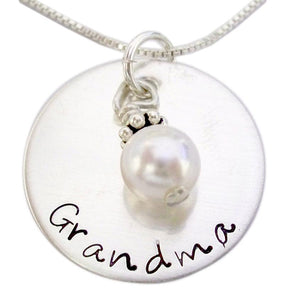 Stamped Grandma Necklace