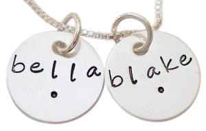 Personalized Name with Dot Necklace