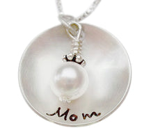 Load image into Gallery viewer, Stamped Domed Mom Necklace
