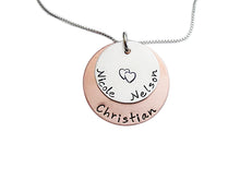 Load image into Gallery viewer, Personalized Stacked Mixed Metal Necklace
