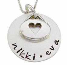 Load image into Gallery viewer, Personalized Name Necklace with Heart Charm
