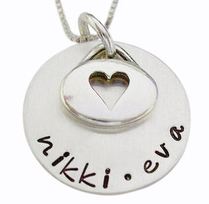 Personalized Name Necklace with Heart Charm