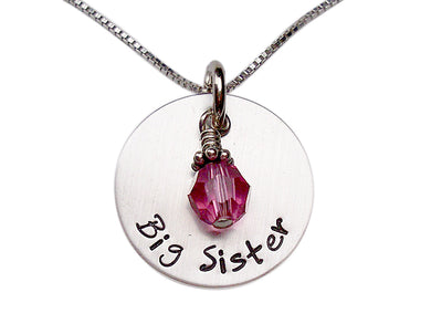 Personalized Big or Little Sister Necklace