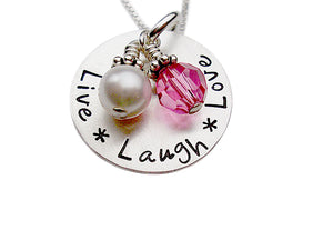 Hand Stamped Keepsake Mommy Necklace