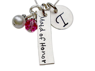Personalized Maid of Honor Necklace