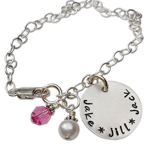 Personalized Keepsake Name Charm Bracelet