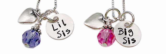 Personalized Big Sis or Lil Sis Necklace