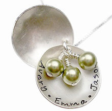 Load image into Gallery viewer, Personalized Peas in a Pod Locket Necklace
