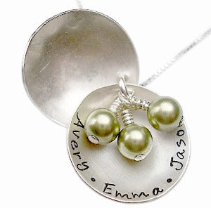 Personalized Peas in a Pod Locket Necklace