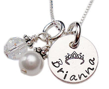 Load image into Gallery viewer, Hand Stamped Baptism Necklace
