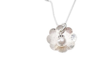 Load image into Gallery viewer, Hammered Flower with Pearl Necklace
