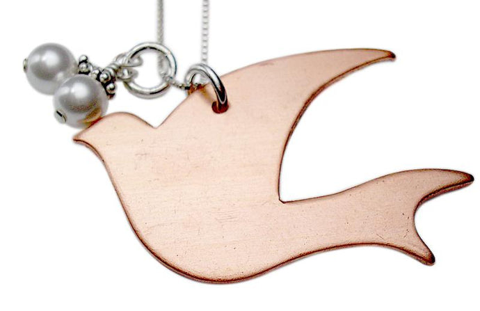 Mama Bird in Copper Necklace