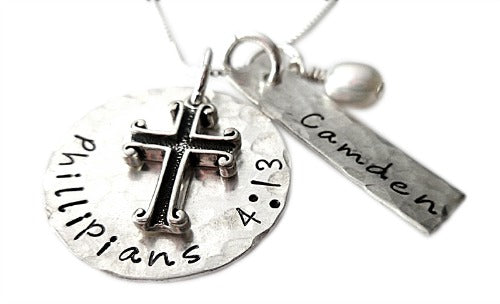 Personalized Hammered Scripture Verse With Name