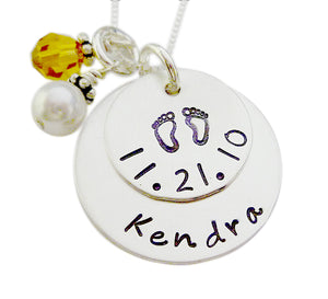 Personalized Stacked Birth Necklace