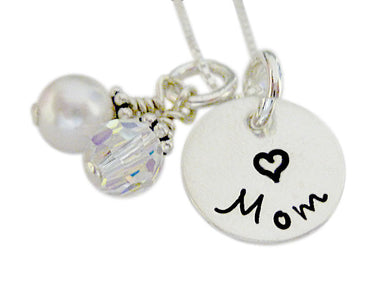 Personalized Name Design and Birthstone Hand Stamped Jewelry