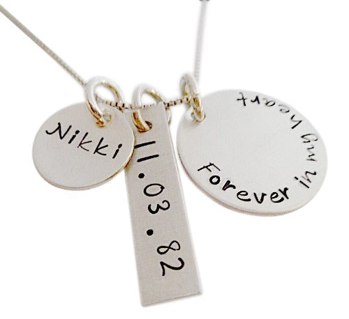 Personalized Forever in my Heart Necklace