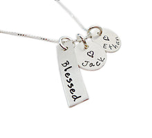 Load image into Gallery viewer, Hand Stamped Blessed Necklace
