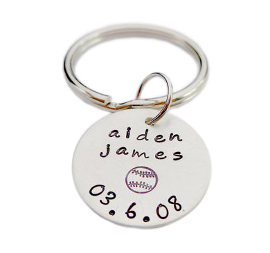 Hand Stamped Dad or Grandpa Keychain