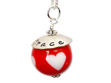 Load image into Gallery viewer, Hand Stamped Heart Necklace
