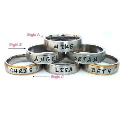Personalized Hand Stamped Ring