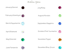 Load image into Gallery viewer, Hand Stamped Name with Birthstone
