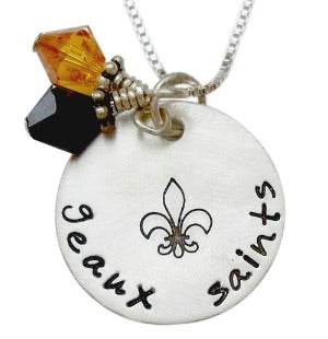 Hand Stamped Sports Team Necklace