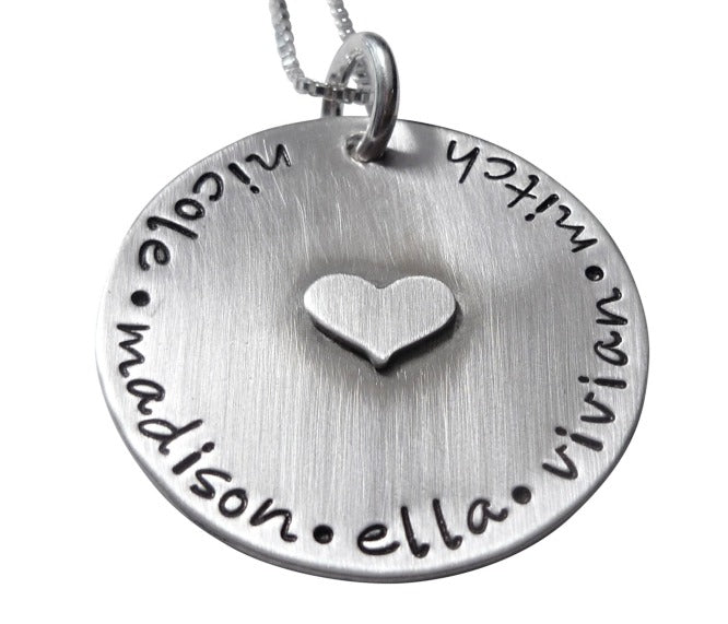 Hand Stamped Always in my Heart Necklace
