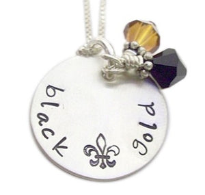 Hand Stamped Sports Team Necklace