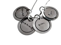 Load image into Gallery viewer, Hand Stamped Circle Necklace
