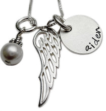 Load image into Gallery viewer, Personalized Hand Stamped My Angel Necklace
