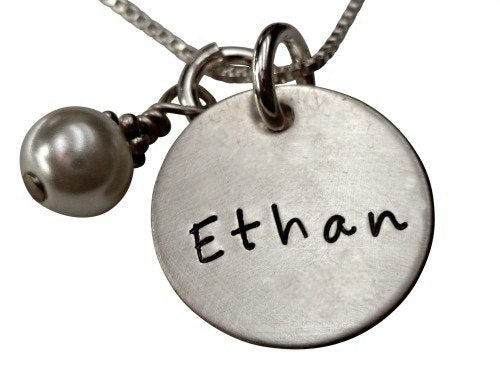 Personalized Hand Stamped Name Necklace