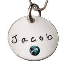 Load image into Gallery viewer, Personalized Hand Stamped Name with Birthstone
