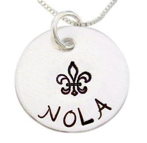 Hand Stamped Nola Necklace