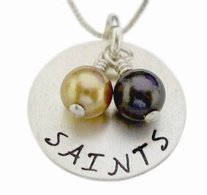 Hand Stamped Saints Necklace
