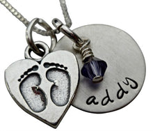 Load image into Gallery viewer, Personalized Baby Feet Necklace
