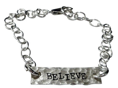 Hammered Believe Bracelet