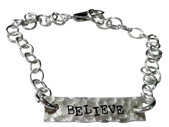 Hammered Believe Bracelet