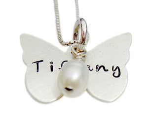 Personalized Butterfly Name Necklace