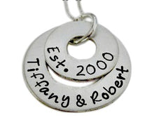 Load image into Gallery viewer, Personalized Dual Sterling Silver Washer Necklace
