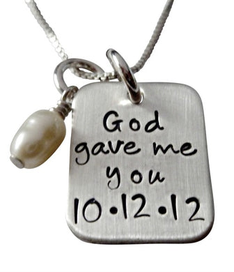 Personalized God Gave Me You Necklace