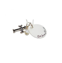 Load image into Gallery viewer, Personalized Godmother with Cross Charm Necklace
